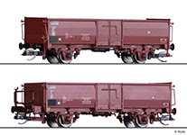 502505 - TT - 2-tlg. offene Güterwagenset Rübenzug, DB, Ep. IV - Teil 1<br>Tillig TT-Club